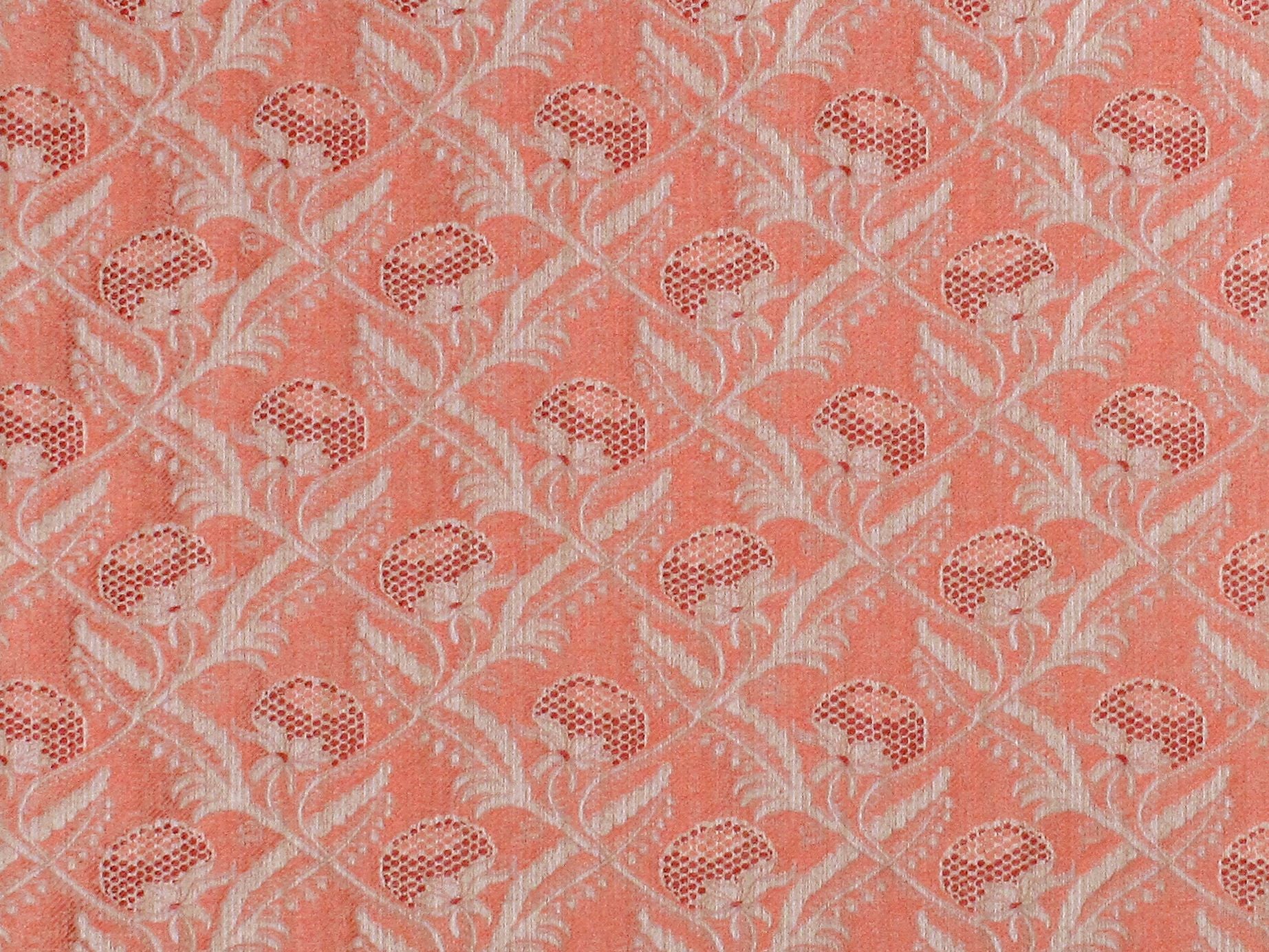 SCALAMANDRE  BOUTONNIERE FABRIC CORAL   - A7 000214PG