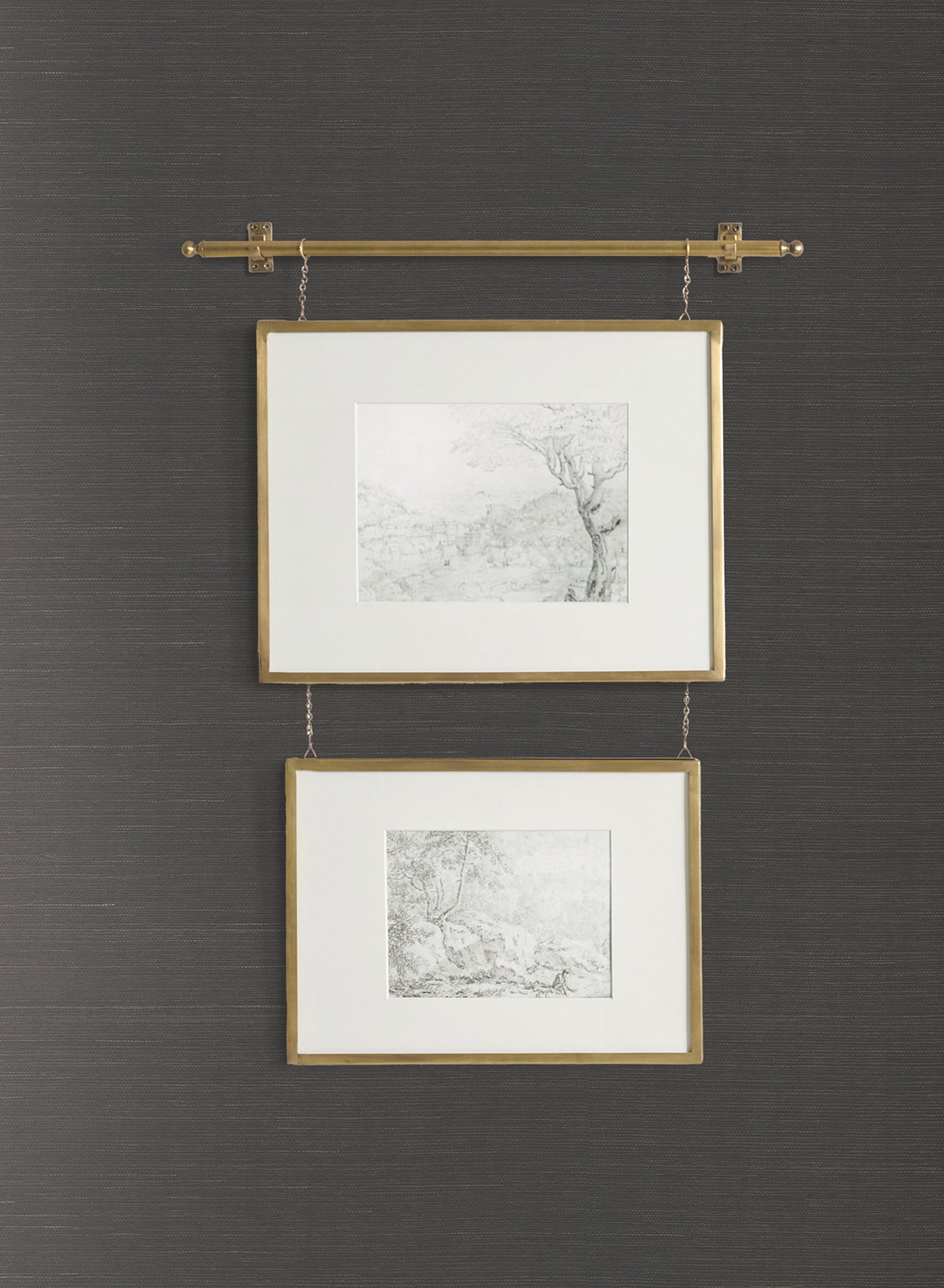 York Wallcoverings Magnolia Home 4 Plain Grass Grasscloth Traditional Black   - AB2195MH