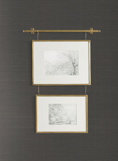 York Wallcoverings Magnolia Home 4 Plain Grass Grasscloth Traditional Black   - AB2195MH