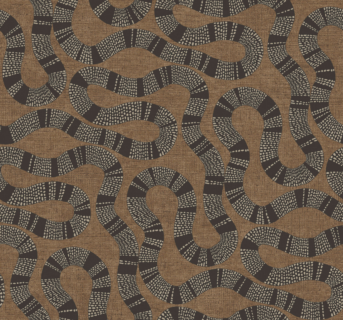 York Wallcoverings Artifacts Ophidia Brown Wallpaper Eclectic Novelty Browns  Wallpaper - AB3001