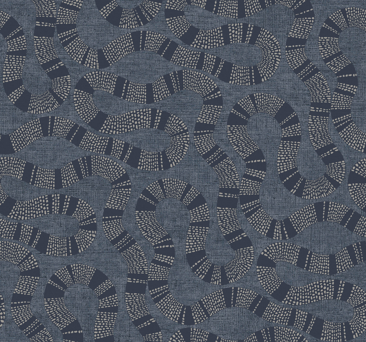 York Wallcoverings Artifacts Ophidia Navy Wallpaper Eclectic Novelty Blues  Wallpaper - AB3002