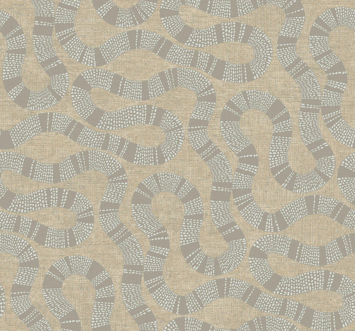 York Wallcoverings Artifacts Ophidia Taupe Wallpaper Eclectic Novelty Beiges  Wallpaper - AB3003