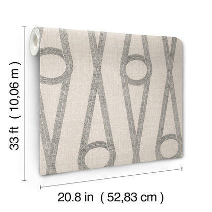 York Wallcoverings Artifacts Henlein Putty Wallpaper Glam Sculptured Finishes Greys  Wallpaper - AB3011