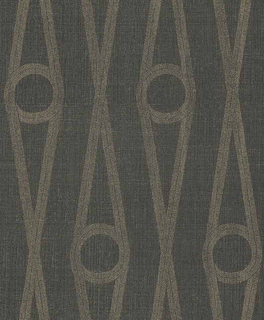 York Wallcoverings Artifacts Henlein Charcoal Wallpaper Glam Sculptured Finishes Greys  Wallpaper - AB3014