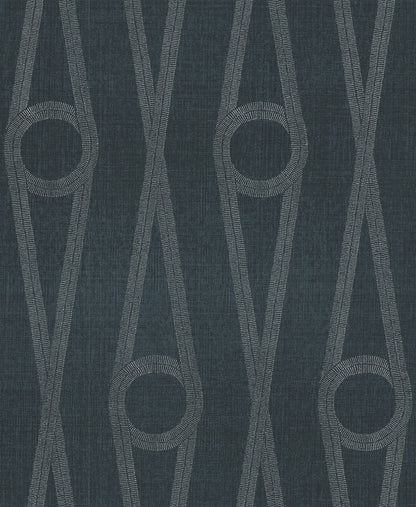 York Wallcoverings Artifacts Henlein Indigo Wallpaper Glam Sculptured Finishes Blues  Wallpaper - AB3015