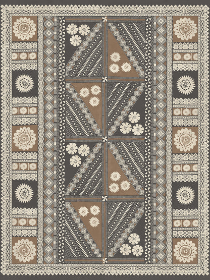 York Wallcoverings Artifacts Tapa Sienna Wall Mural Bohemian Geometrics Browns  Wallpaper - AB3057M