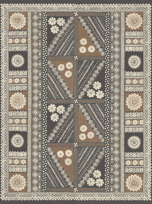 York Wallcoverings Artifacts Tapa Sienna Wall Mural Bohemian Geometrics Browns  Wallpaper - AB3057M