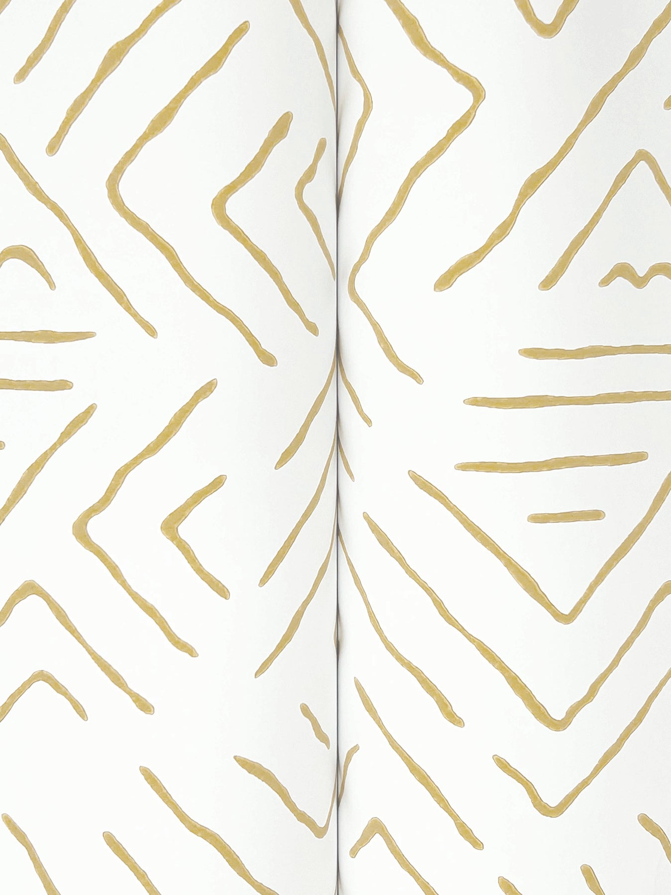 York Wallcoverings Artifacts Sirih Ochre Wallpaper Bohemian Geometrics Whites and Off-Whites  Wallpaper - AB3084