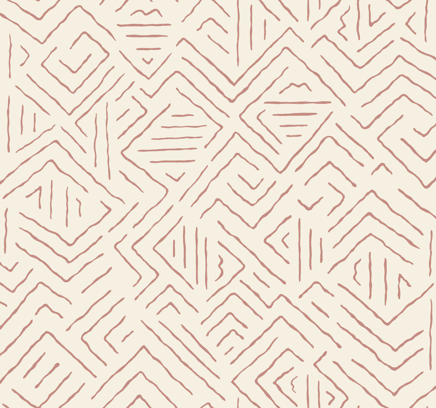 York Wallcoverings Artifacts Sirih Sedona Wallpaper Bohemian Geometrics Whites and Off-Whites  Wallpaper - AB3086