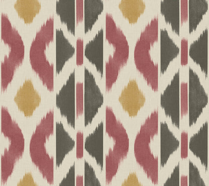 York Wallcoverings Artifacts Patan Ruby Wallpaper Eclectic Geometrics Reds  Wallpaper - AB3091