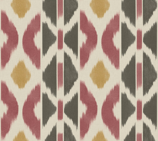 York Wallcoverings Artifacts Patan Ruby Wallpaper Eclectic Geometrics Reds  Wallpaper - AB3091