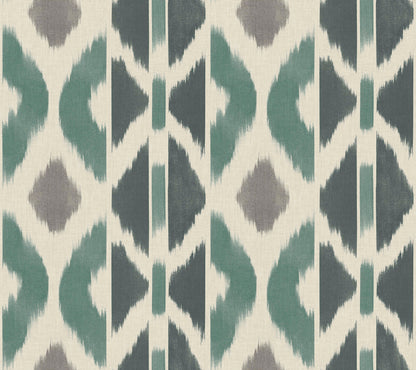 York Wallcoverings Artifacts Patan Indigo Wallpaper Eclectic Geometrics Blues  Wallpaper - AB3092