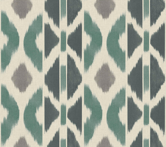 York Wallcoverings Artifacts Patan Indigo Wallpaper Eclectic Geometrics Blues  Wallpaper - AB3092