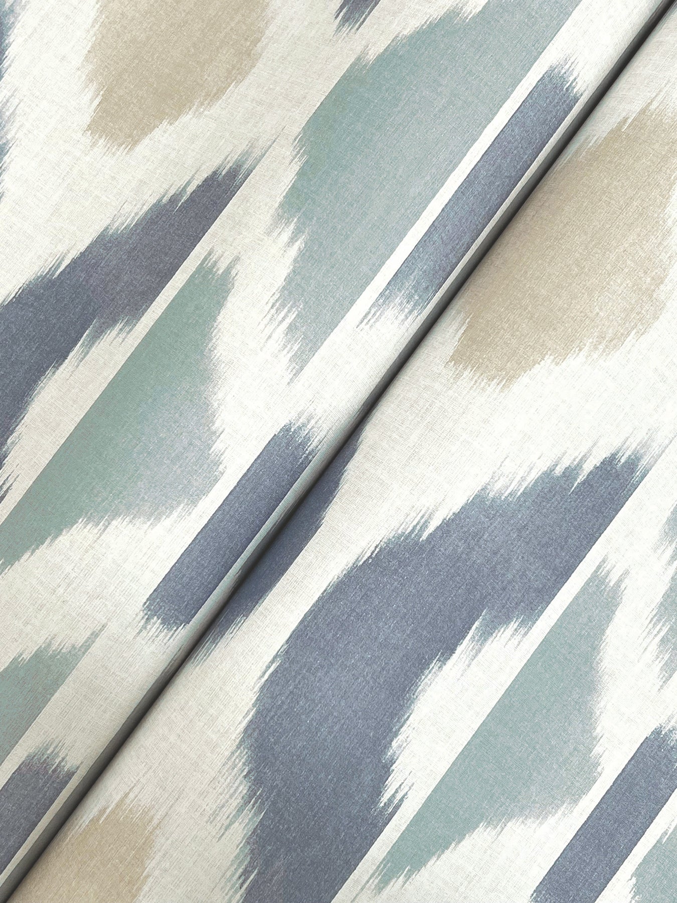 York Wallcoverings Artifacts Patan Denim Wallpaper Eclectic Geometrics Blues  Wallpaper - AB3094