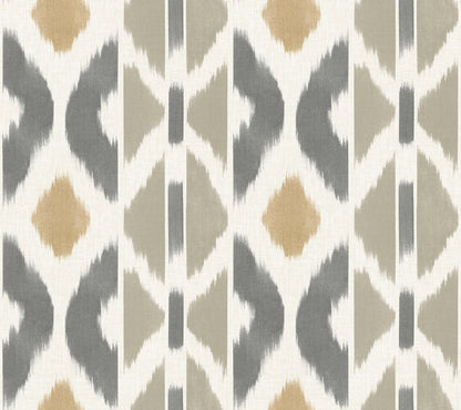 York Wallcoverings Artifacts Patan Taupe Wallpaper Eclectic Geometrics Greys  Wallpaper - AB3095