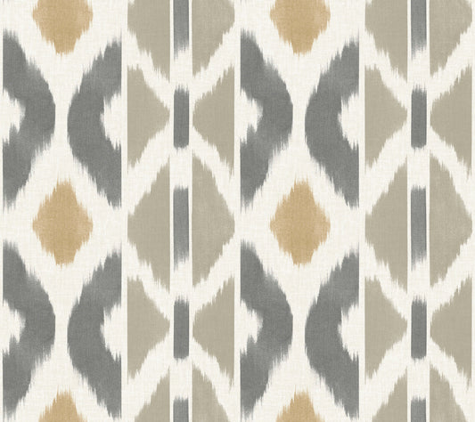York Wallcoverings Artifacts Patan Taupe Wallpaper Eclectic Geometrics Greys  Wallpaper - AB3095
