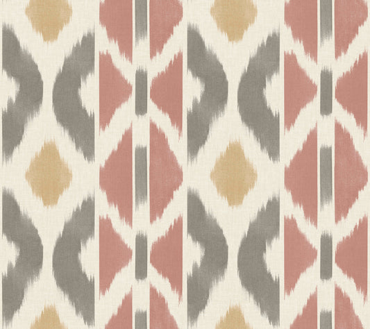 York Wallcoverings Artifacts Patan Sedona Wallpaper Eclectic Geometrics Reds  Wallpaper - AB3096