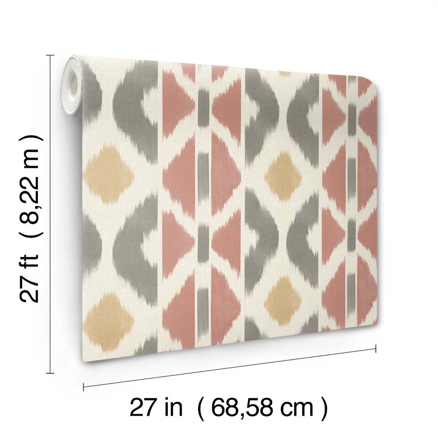 York Wallcoverings Artifacts Patan Sedona Wallpaper Eclectic Geometrics Reds  Wallpaper - AB3096