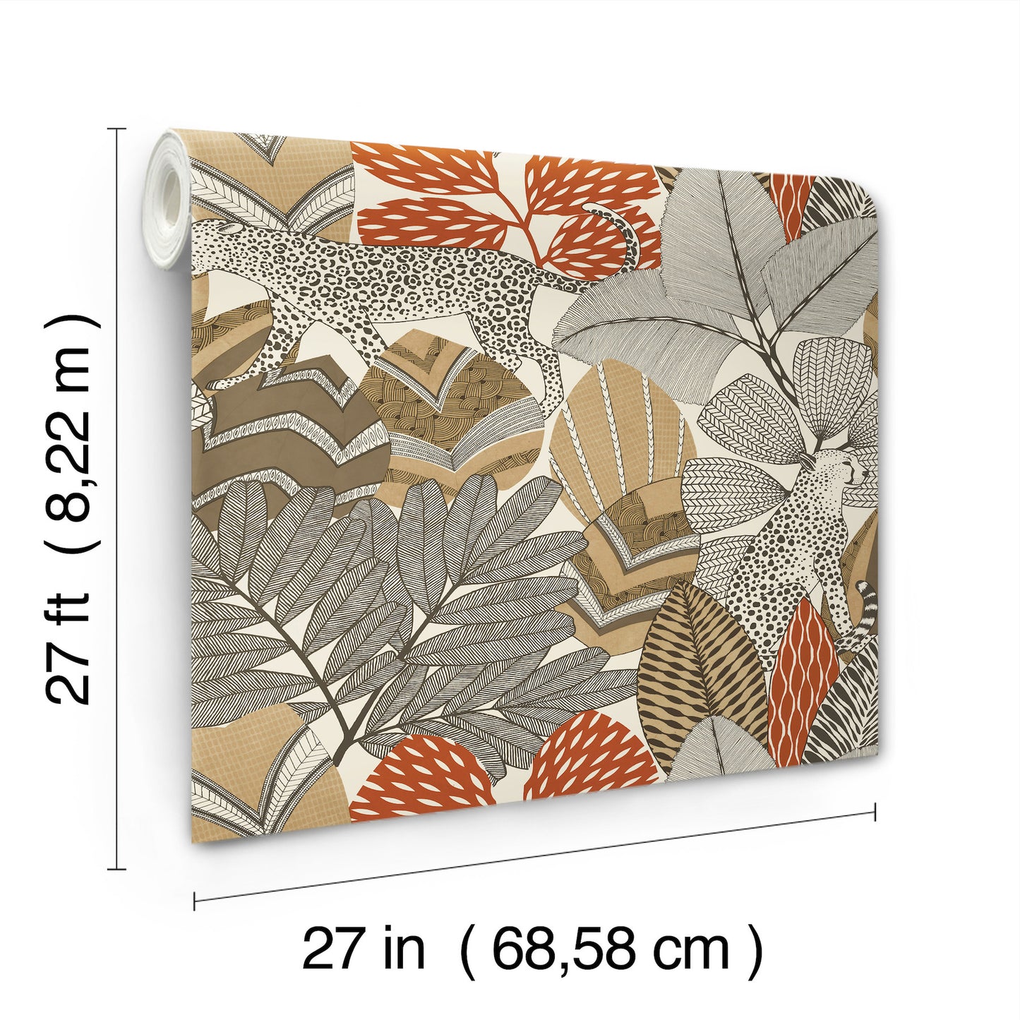 York Wallcoverings Artifacts Namiri Ochre Wallpaper Eclectic Tropical Yellows  Wallpaper - AB3111