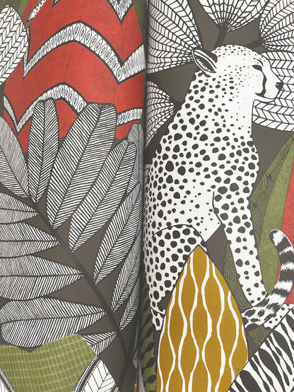 York Wallcoverings Artifacts Namiri Black Wallpaper Eclectic Tropical Blacks  Wallpaper - AB3112