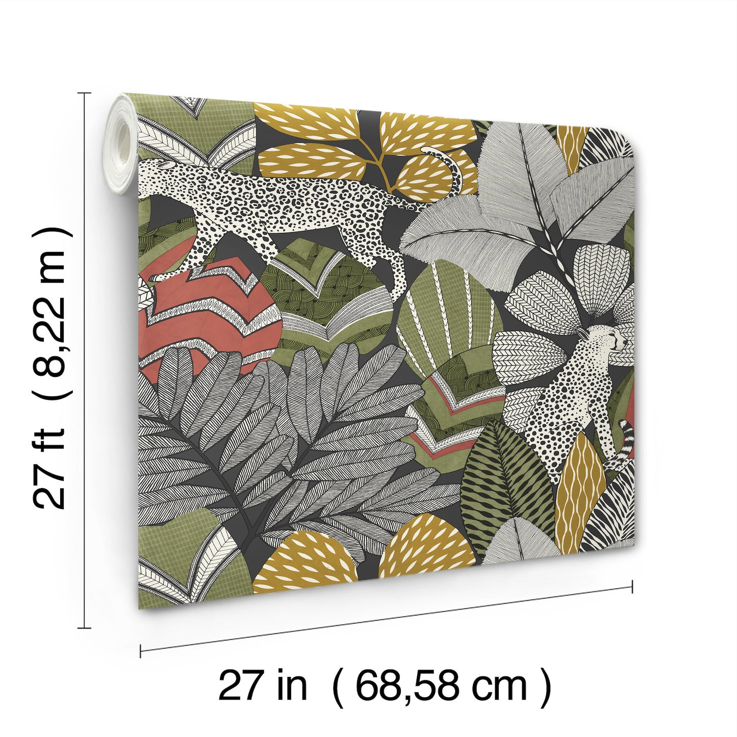 York Wallcoverings Artifacts Namiri Black Wallpaper Eclectic Tropical Blacks  Wallpaper - AB3112