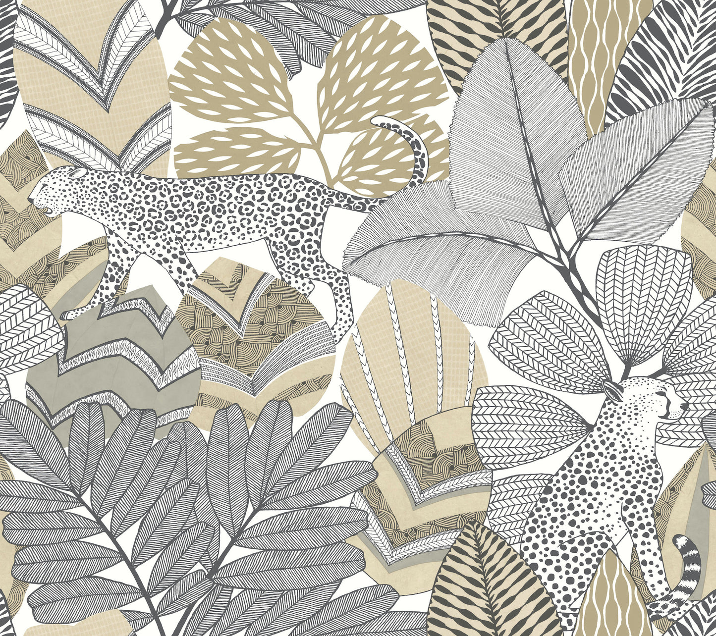York Wallcoverings Artifacts Namiri Neutral Wallpaper Eclectic Tropical Beiges  Wallpaper - AB3113