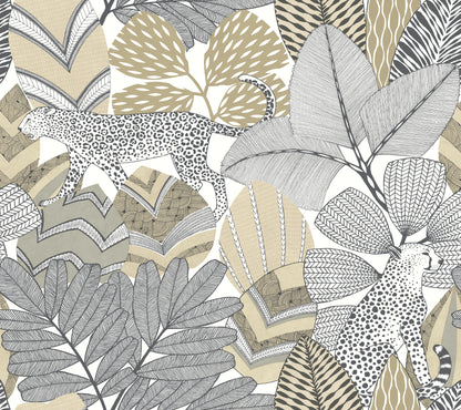 York Wallcoverings Artifacts Namiri Neutral Wallpaper Eclectic Tropical Beiges  Wallpaper - AB3113