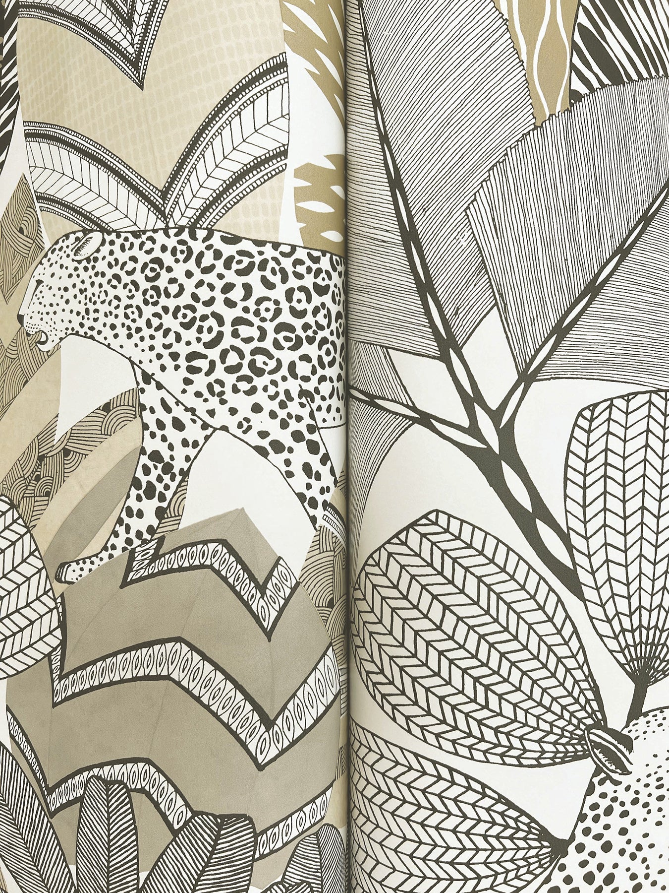 York Wallcoverings Artifacts Namiri Neutral Wallpaper Eclectic Tropical Beiges  Wallpaper - AB3113