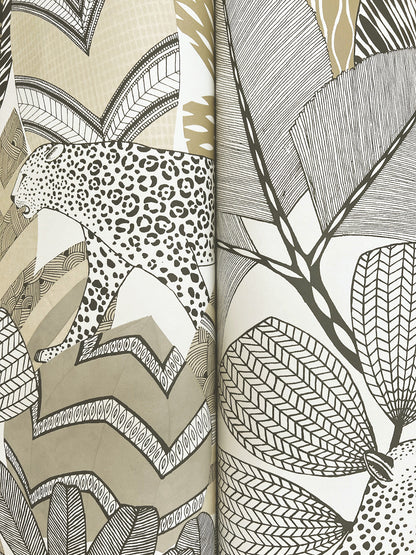 York Wallcoverings Artifacts Namiri Neutral Wallpaper Eclectic Tropical Beiges  Wallpaper - AB3113