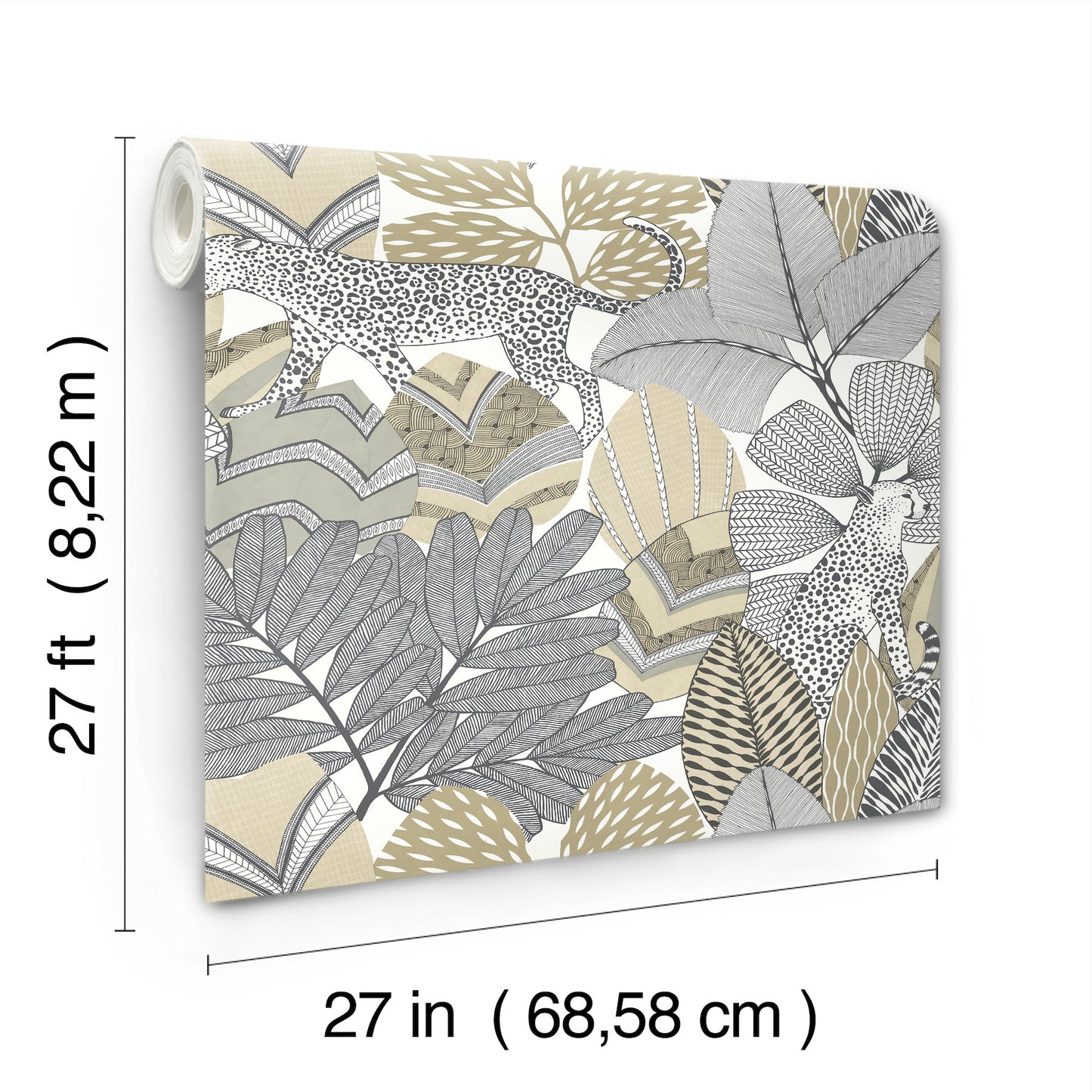 York Wallcoverings Artifacts Namiri Neutral Wallpaper Eclectic Tropical Beiges  Wallpaper - AB3113