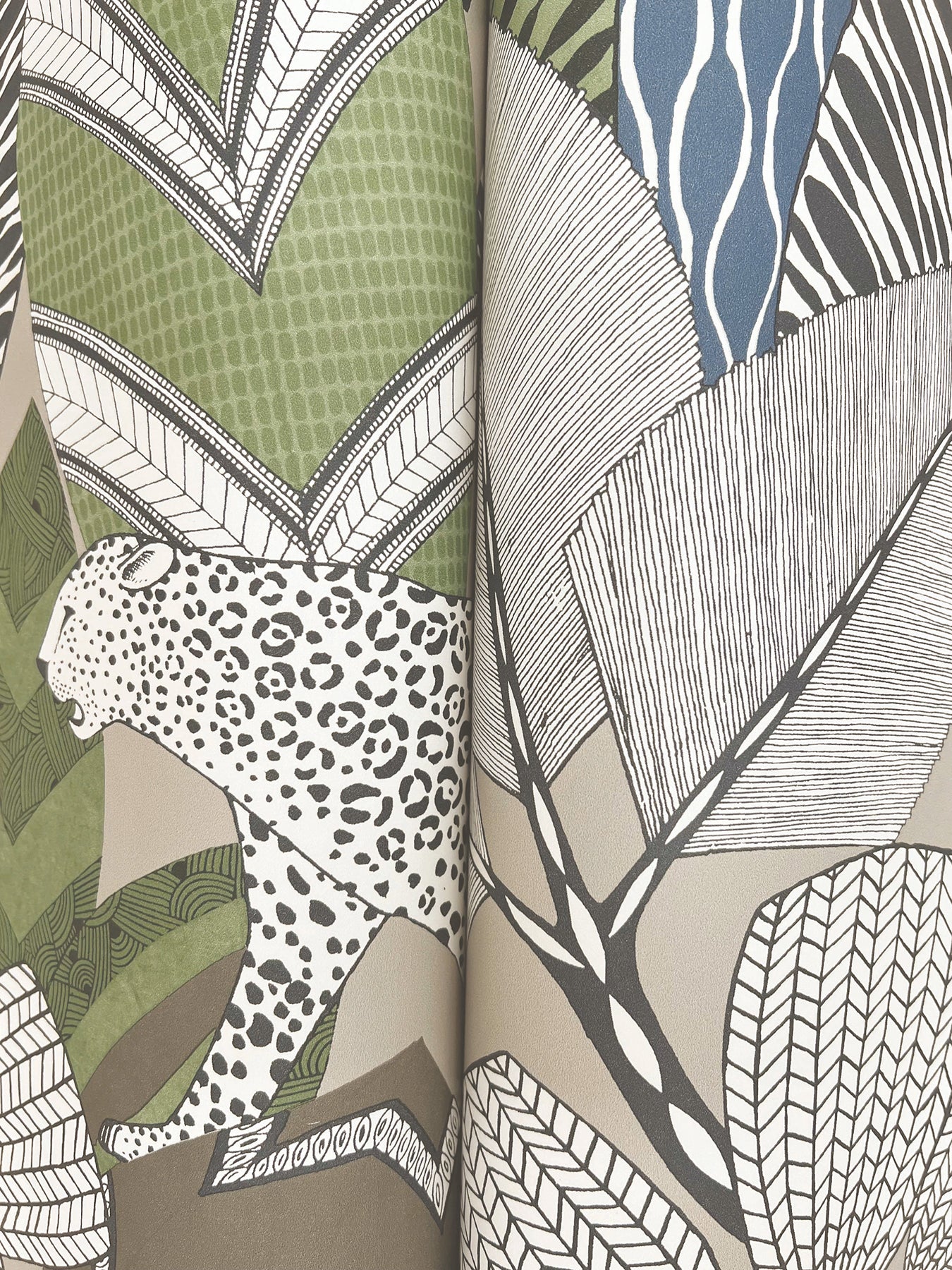 York Wallcoverings Artifacts Namiri Blue Wallpaper Eclectic Tropical Blues  Wallpaper - AB3115