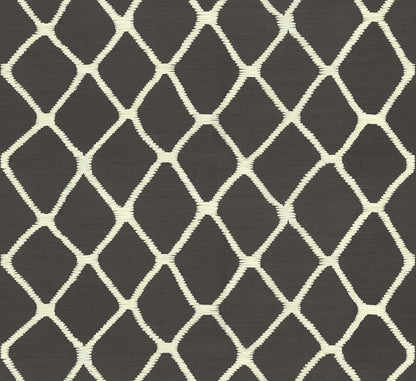 York Wallcoverings Artifacts Tonga Black and White Wallpaper Modern Trellis and Lattice Blacks  Wallpaper - AB3121