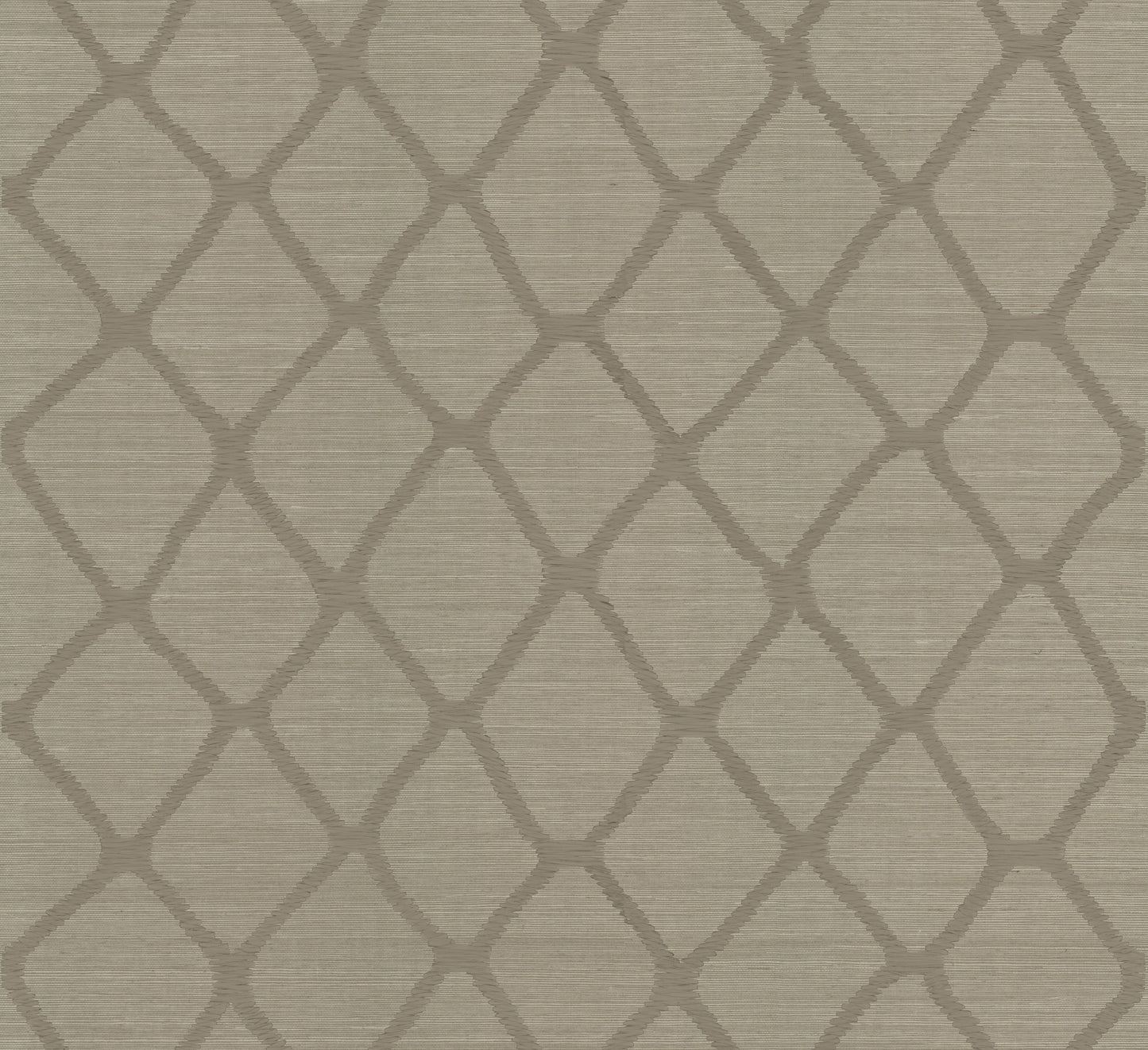 York Wallcoverings Arts and Crafts Tonga Taupe Wallpaper Modern Trellis and Lattice Beiges  Wallpaper - AB3123