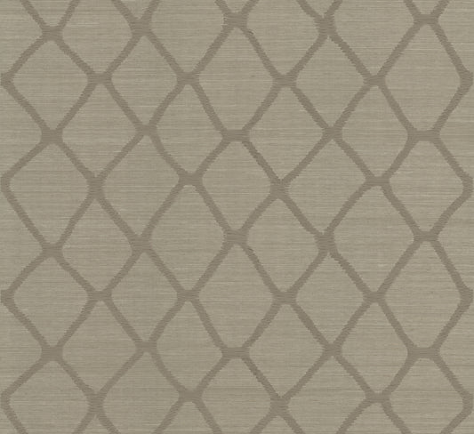 York Wallcoverings Arts and Crafts Tonga Taupe Wallpaper Modern Trellis and Lattice Beiges  Wallpaper - AB3123