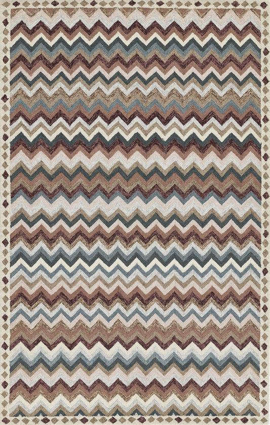 Momeni Rugs   Zigzag Stripe 2'3" X 8' Runner    - ABBOTABB-1MTI2380