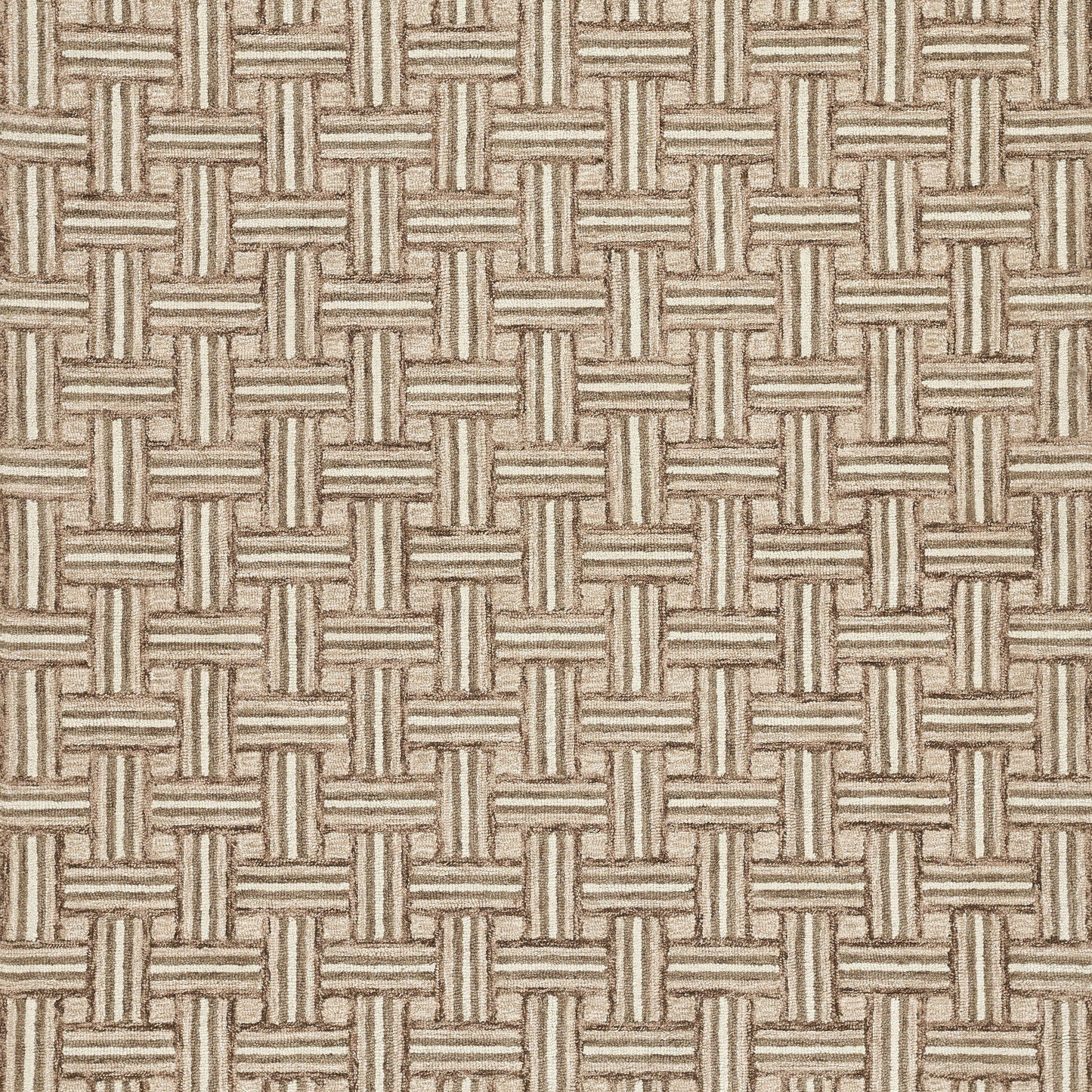Beige tan woven basketweave texture with interlaced strips, rattan-like pattern suitable for upholstery or decor.