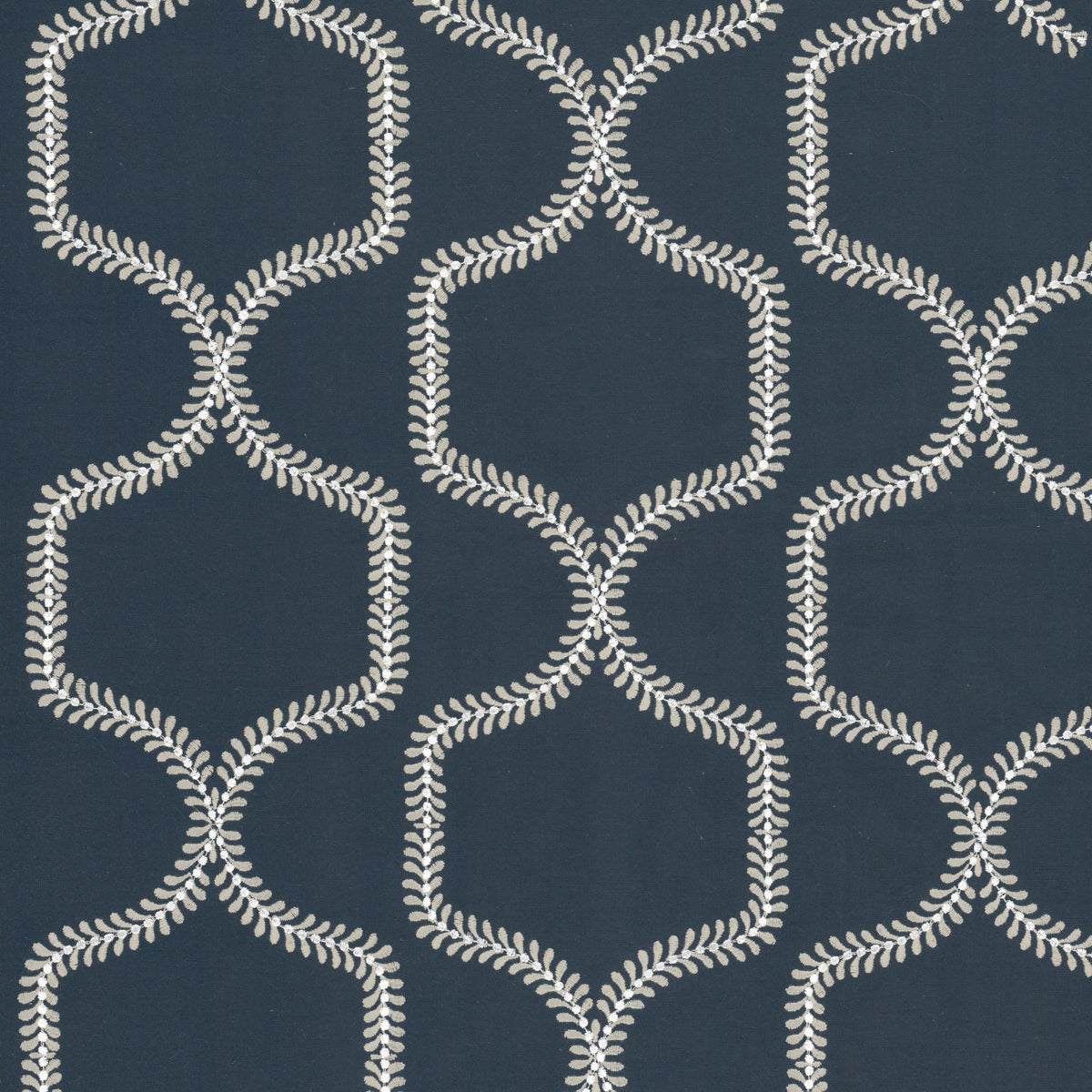 STOUT TEXTILES  MULTIPURPOSE,EMBROIDERIES TRANSITIONAL,, OGEE NAVY   - ABOD-4