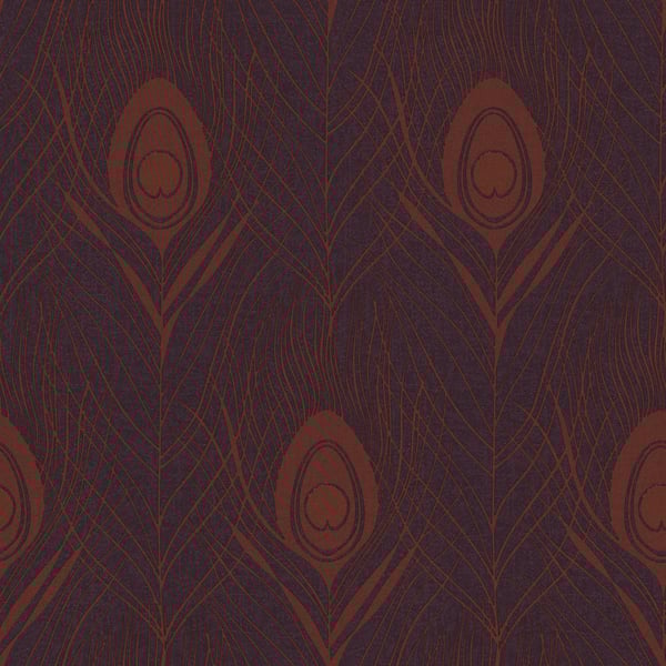Galerie Wallcoverings Absolutely Chic Peacock Feather Motif Galerie Wallcoverings  Purple, Lilac   - AC60007