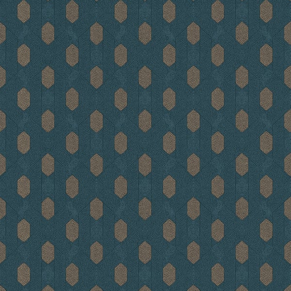 Galerie Wallcoverings Absolutely Chic Art Deco Style Geometric Motif Galerie Wallcoverings  Blue   - AC60021