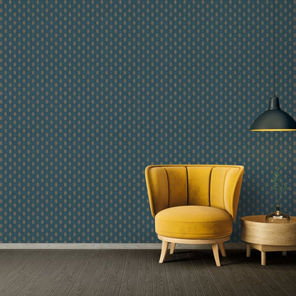 Galerie Wallcoverings Absolutely Chic Art Deco Style Geometric Motif Galerie Wallcoverings  Blue   - AC60021