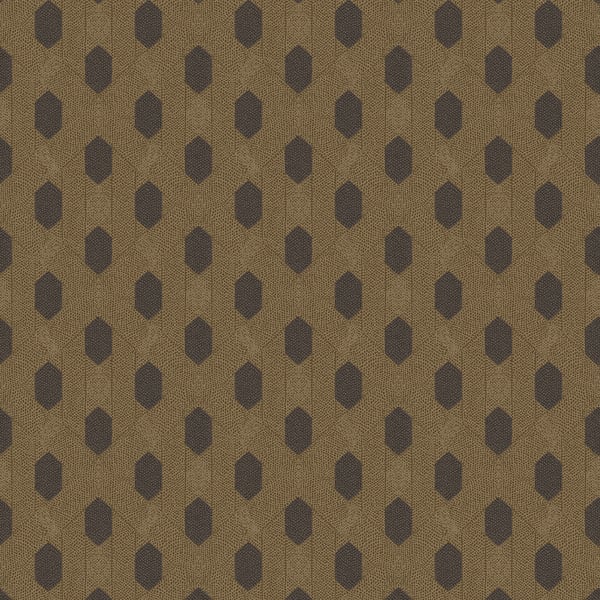 Galerie Wallcoverings Absolutely Chic Art Deco Style Geometric Motif Galerie Wallcoverings  Bronze, Brown   - AC60023