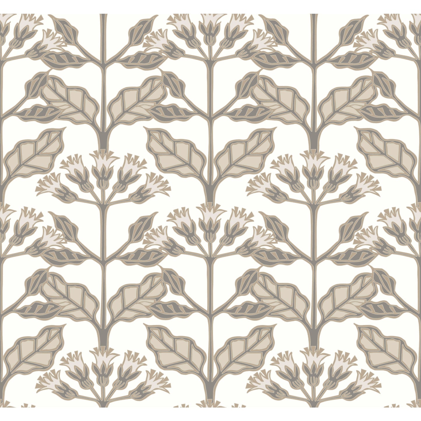 York Wallcoverings Arts and Crafts Tracery Blooms White Wallpaper  Florals and Flowers Whites and Off-Whites  Wallpaper - AC9114