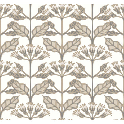 York Wallcoverings Arts and Crafts Tracery Blooms White Wallpaper  Florals and Flowers Whites and Off-Whites  Wallpaper - AC9114