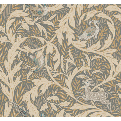 York Wallcoverings Arts and Crafts Woodland Tapestry Neutral Metallic Wallpaper  Botanical Neutrals  Wallpaper - AC9123