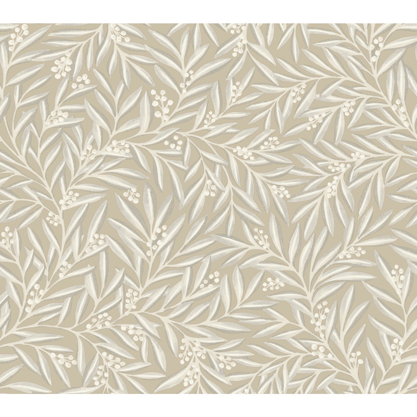 York Wallcoverings Arts and Crafts Rowan Neutral Wallpaper  Botanical Neutrals  Wallpaper - AC9136