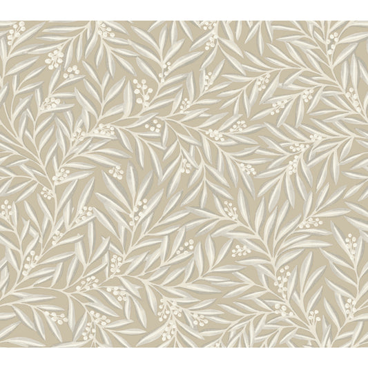 York Wallcoverings Arts and Crafts Rowan Neutral Wallpaper  Botanical Neutrals  Wallpaper - AC9136