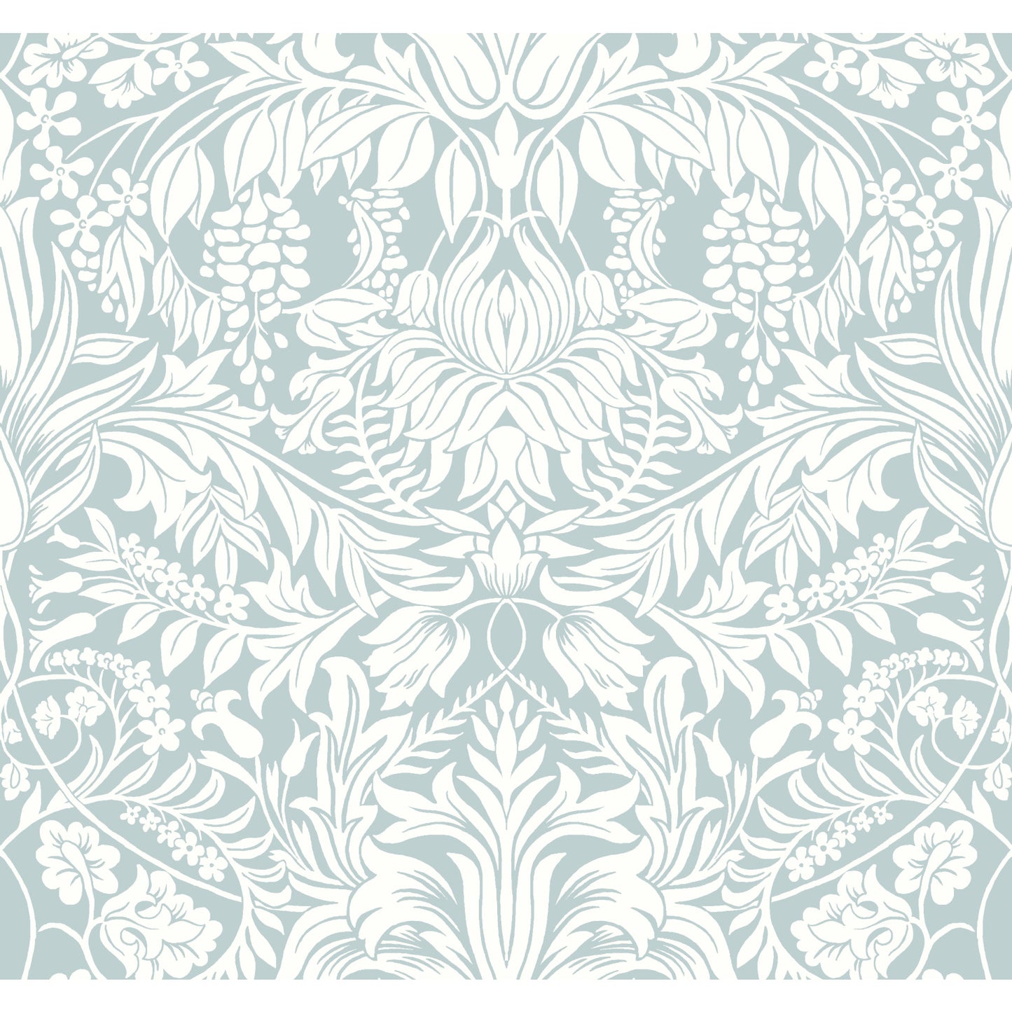 York Wallcoverings Arts and Crafts Lockwood Damask Light Blue Wallpaper  Damasks Blues  Wallpaper - AC9192