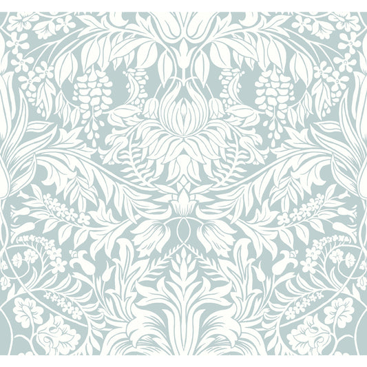 York Wallcoverings Arts and Crafts Lockwood Damask Light Blue Wallpaper  Damasks Blues  Wallpaper - AC9192