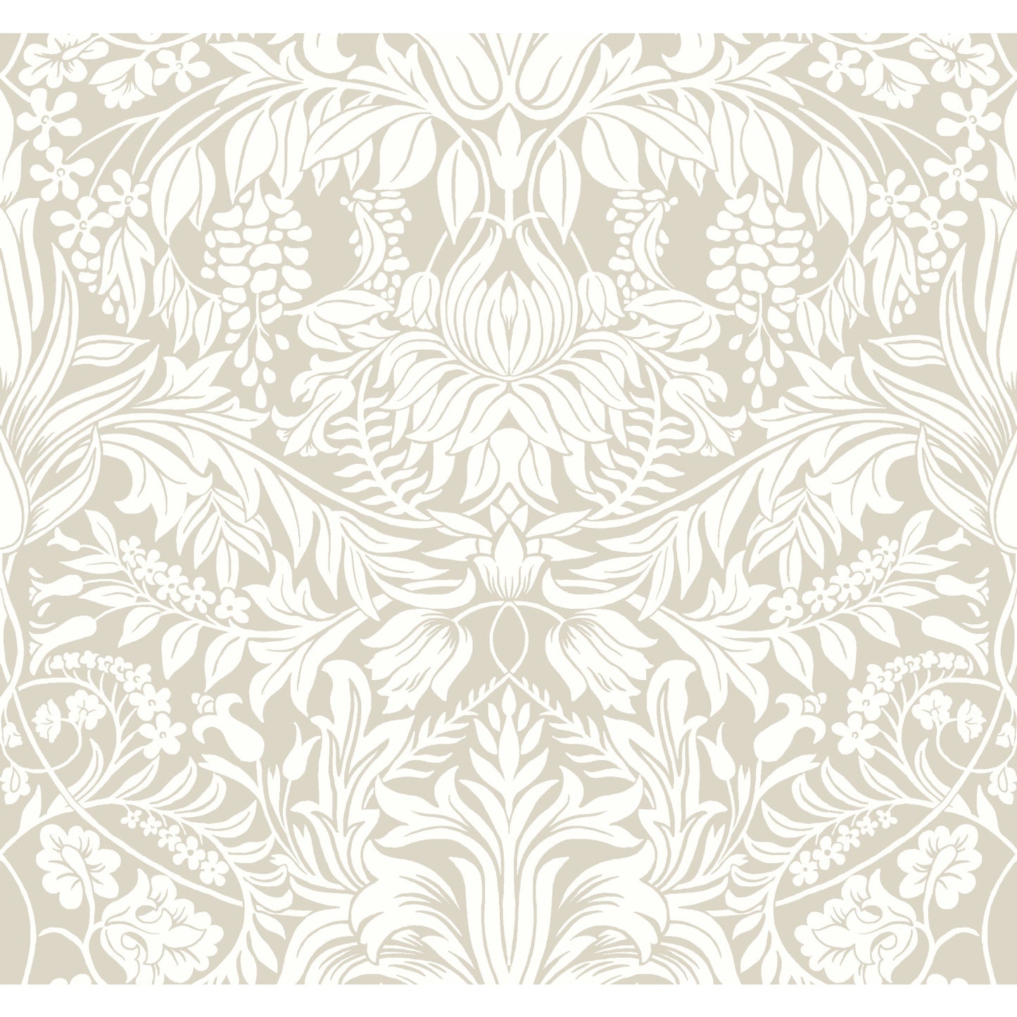 York Wallcoverings Arts and Crafts Lockwood Damask Beige Wallpaper  Damasks Neutrals  Wallpaper - AC9194