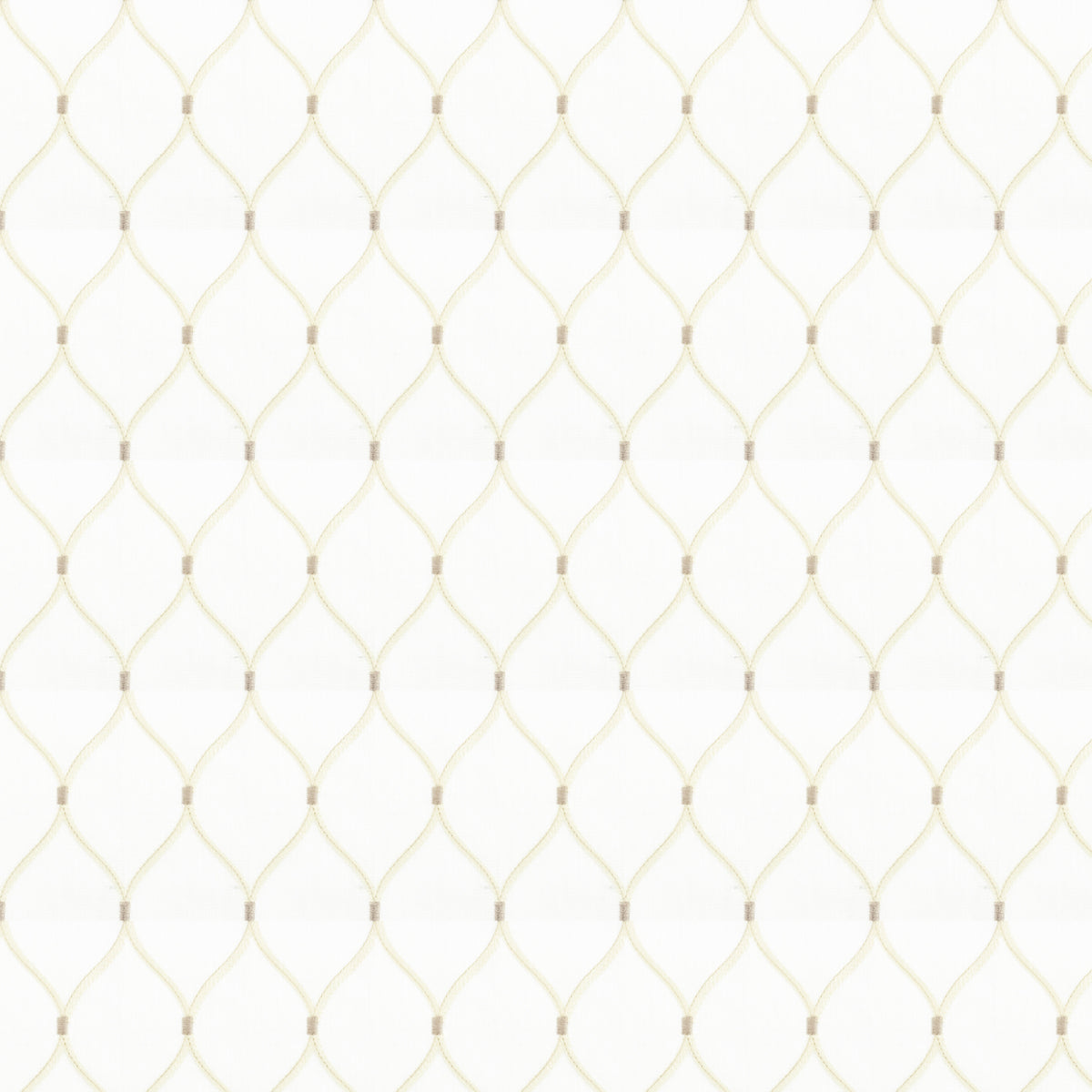 STOUT TEXTILES  DRAPERY,EMBROIDERIES TRADITIONAL, OGEE OATMEAL   - ACTU-1